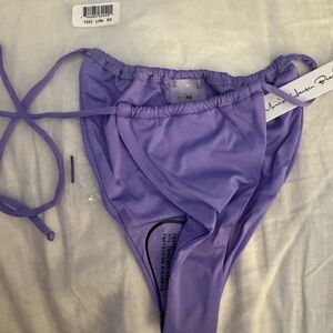 MONICA HANSEN Beachwear Bond Girl Side Tie String Bikini Bottom (Lilla)